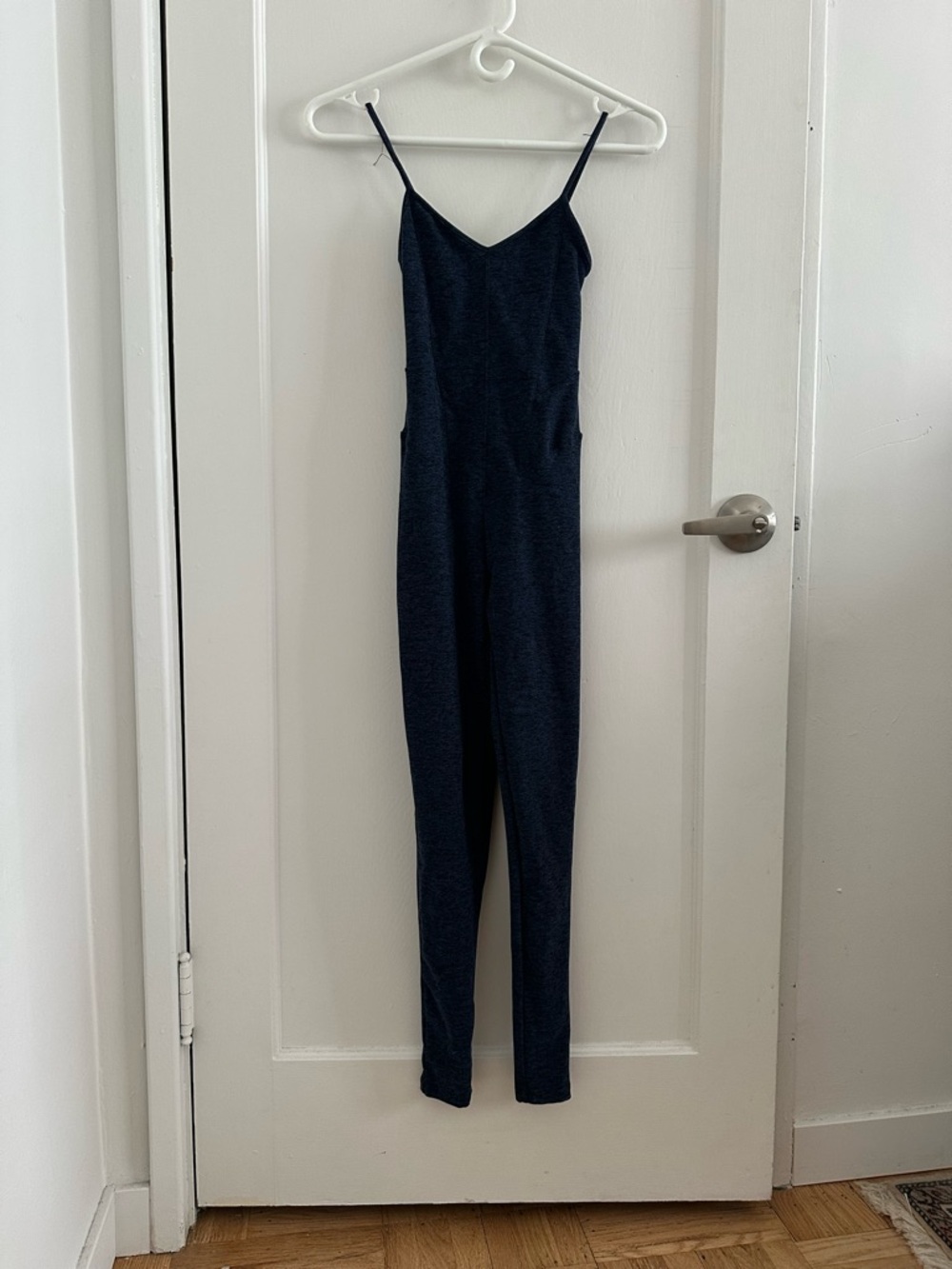 Live The Process Dark Navy Spaghetti-Strap Slim Jumpsuit